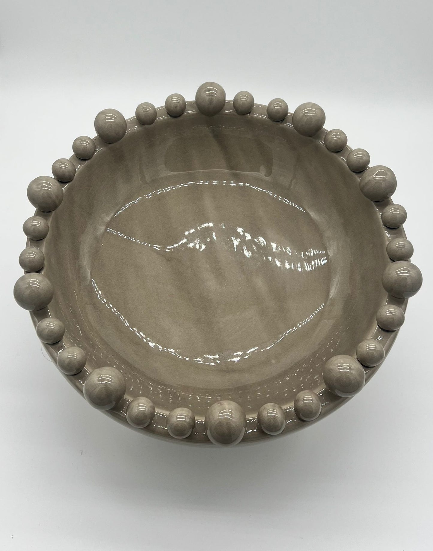 EPIC Decorative Grey Bobble Edged Bowl