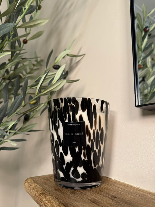 Large Speckled Black Forrest Luxe Candle