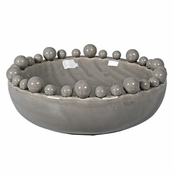 EPIC Decorative Grey Bobble Edged Bowl