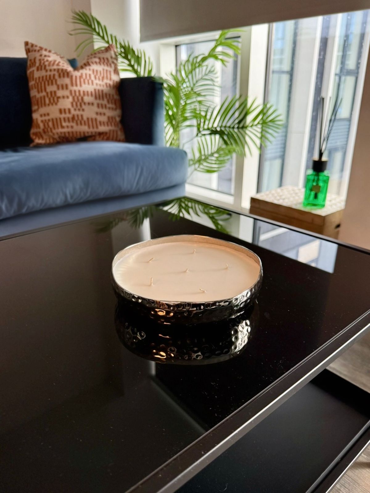 Small Silver Tuberose 6 Wick Candle in Gift Box