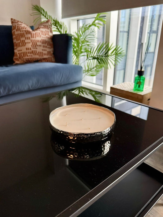 Small Silver Tuberose 6 Wick Candle in Gift Box